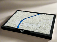 3D Geprinte Miniatuur van Parijs – Gedetailleerde Stadskaart en Historische Architectuur - Premium Quality